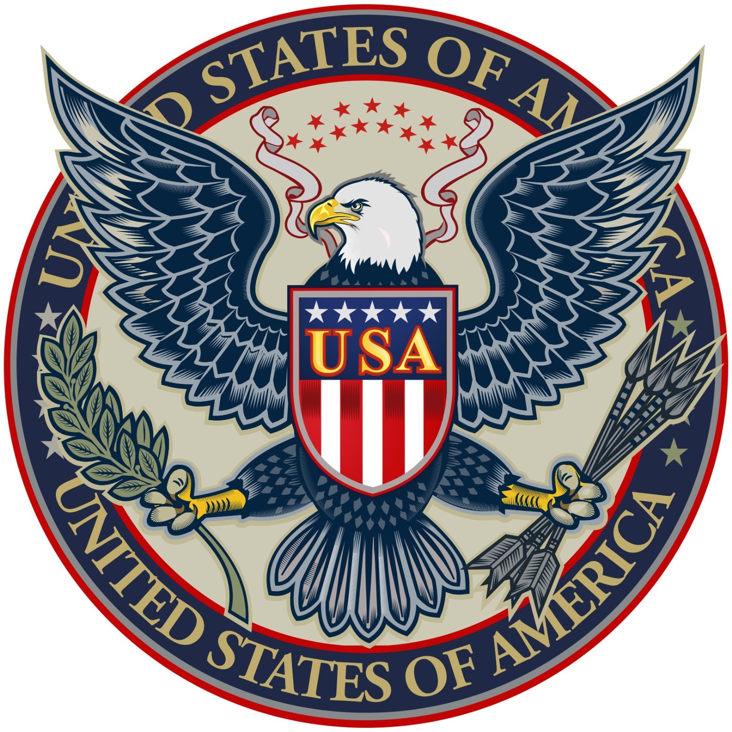 USA PATRIOTIC EAGLE DECAL STICKER US MADE VEHICLE CAR TRUCK WINDOW WALL - DECALS OF AMERICA