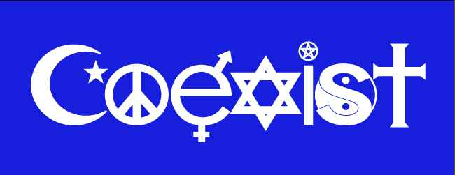 Coexist Vinyl Bumper Sticker Decal