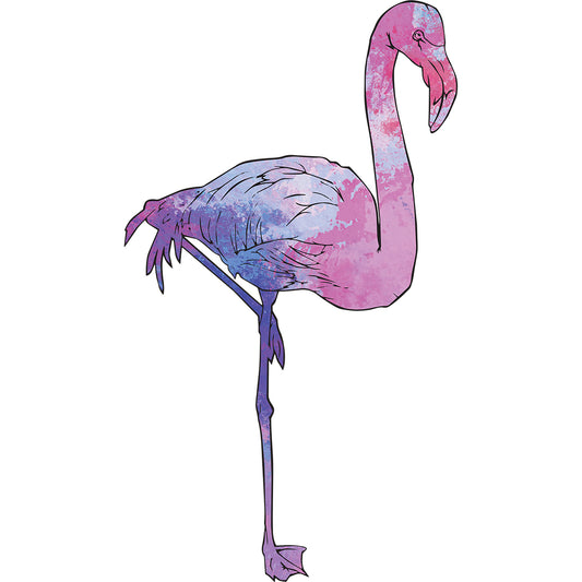 Pastel Standing Flamingo Vinyl Decal