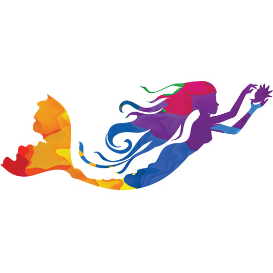 Abstract Mermaid with shell Vinyl Decal