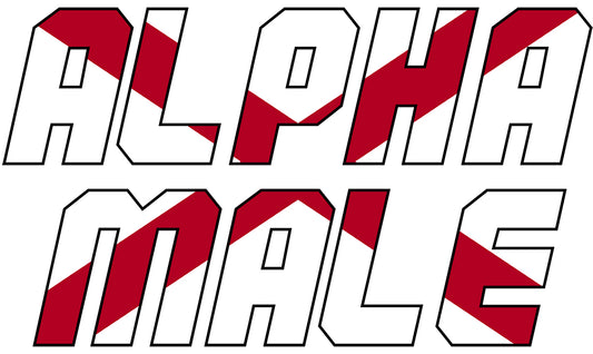 Alpha Male Alabama Flag Vinyl Decal