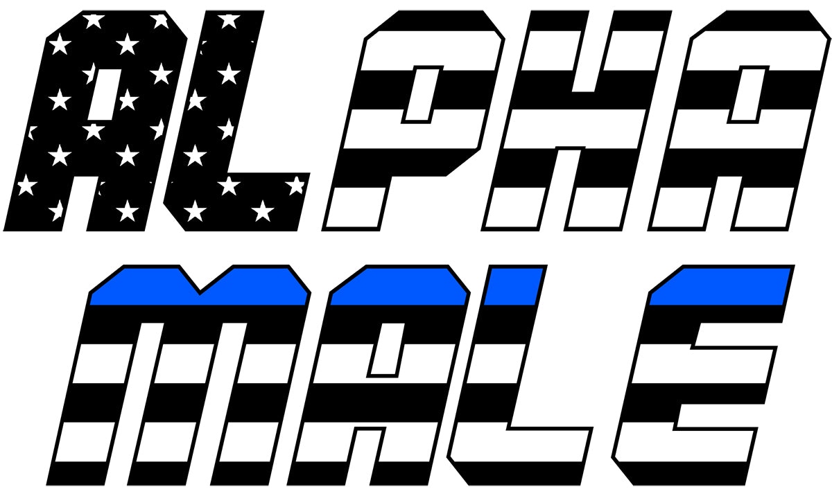 Alpha Male Thin Blue Line Vinyl Decal