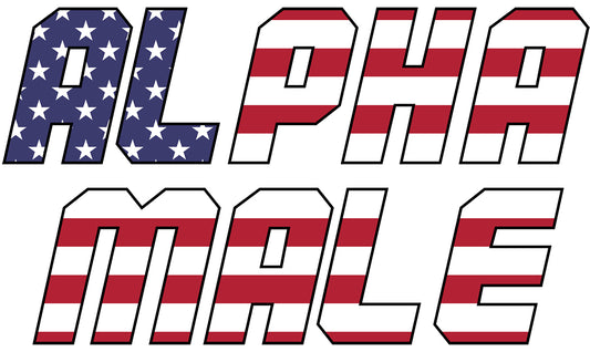 Alpha Male U.S. Flag Vinyl Decal