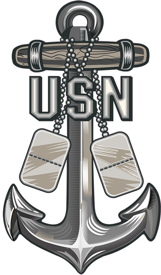 United States Military Navy Anchor Vinyl Decal
