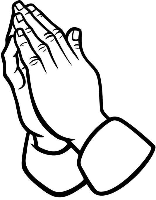 Praying Hands Vinyl Decal