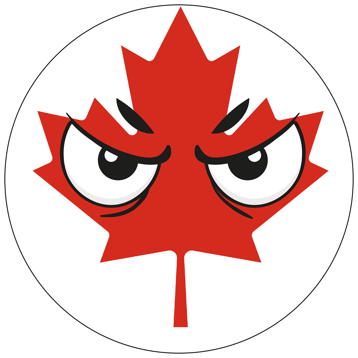 Canada Country Ball Angry Eyes Vinyl Decal 6