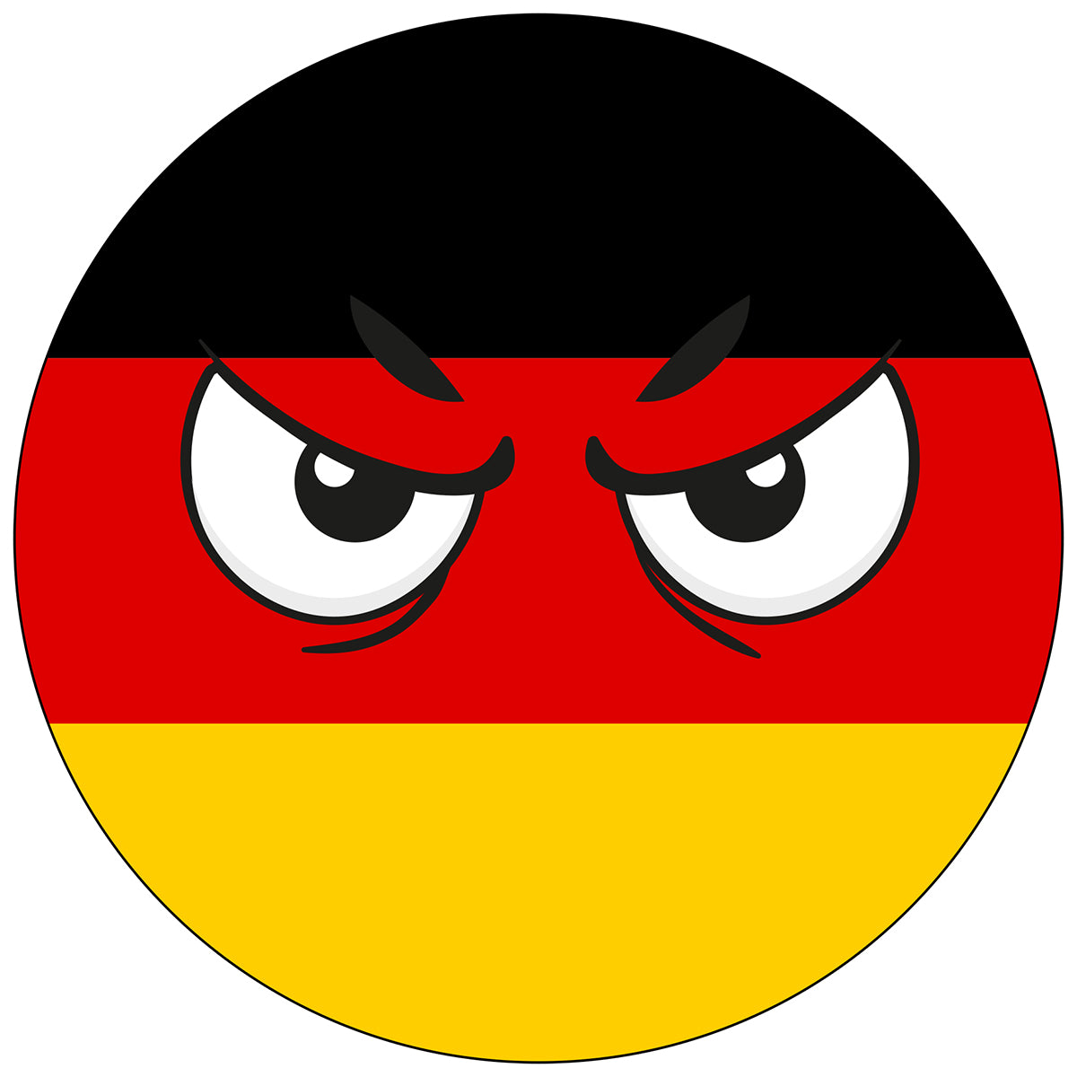 Germany Country Ball Angry Eyes Vinyl Decal