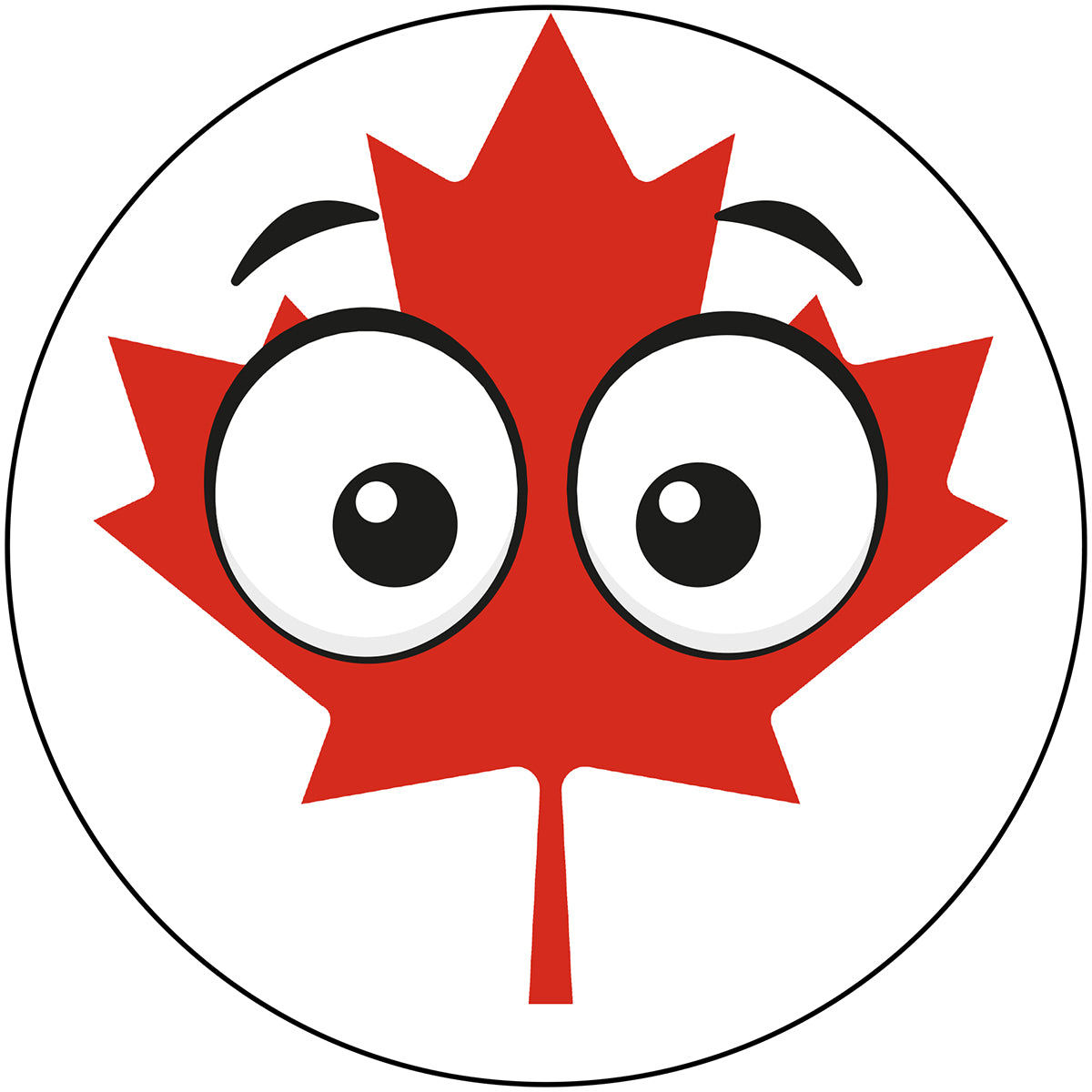 Canada Country Ball Googly Eyes Vinyl Decal