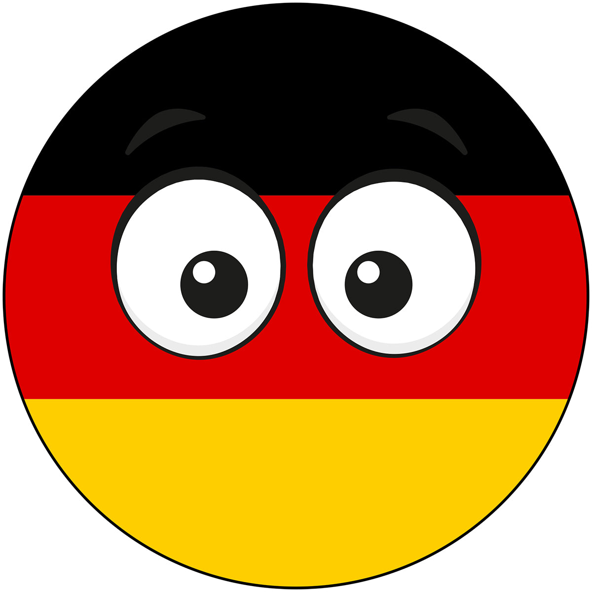 Germany Country Ball Googly Eyes Vinyl Decal