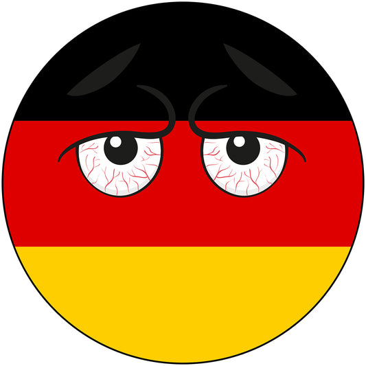 Germany Country Ball Bloodshot Googly Eyes Vinyl Decal