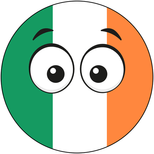 Ireland Country Ball Googly Eyes Vinyl Decal