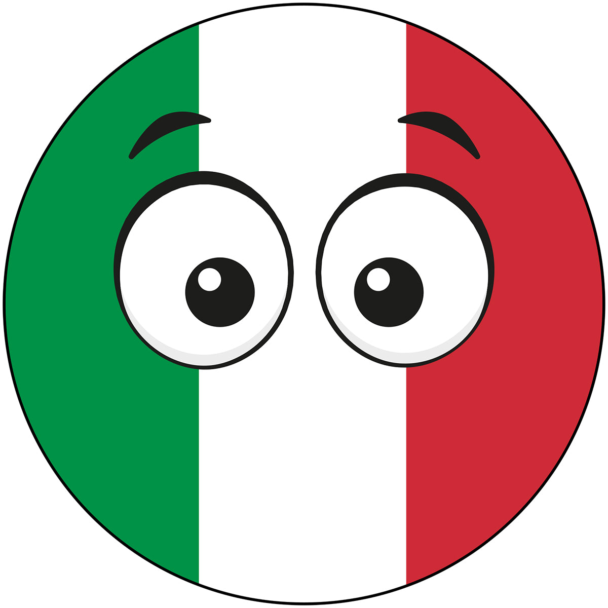 Italy Country Ball Googly Eyes Vinyl Decal