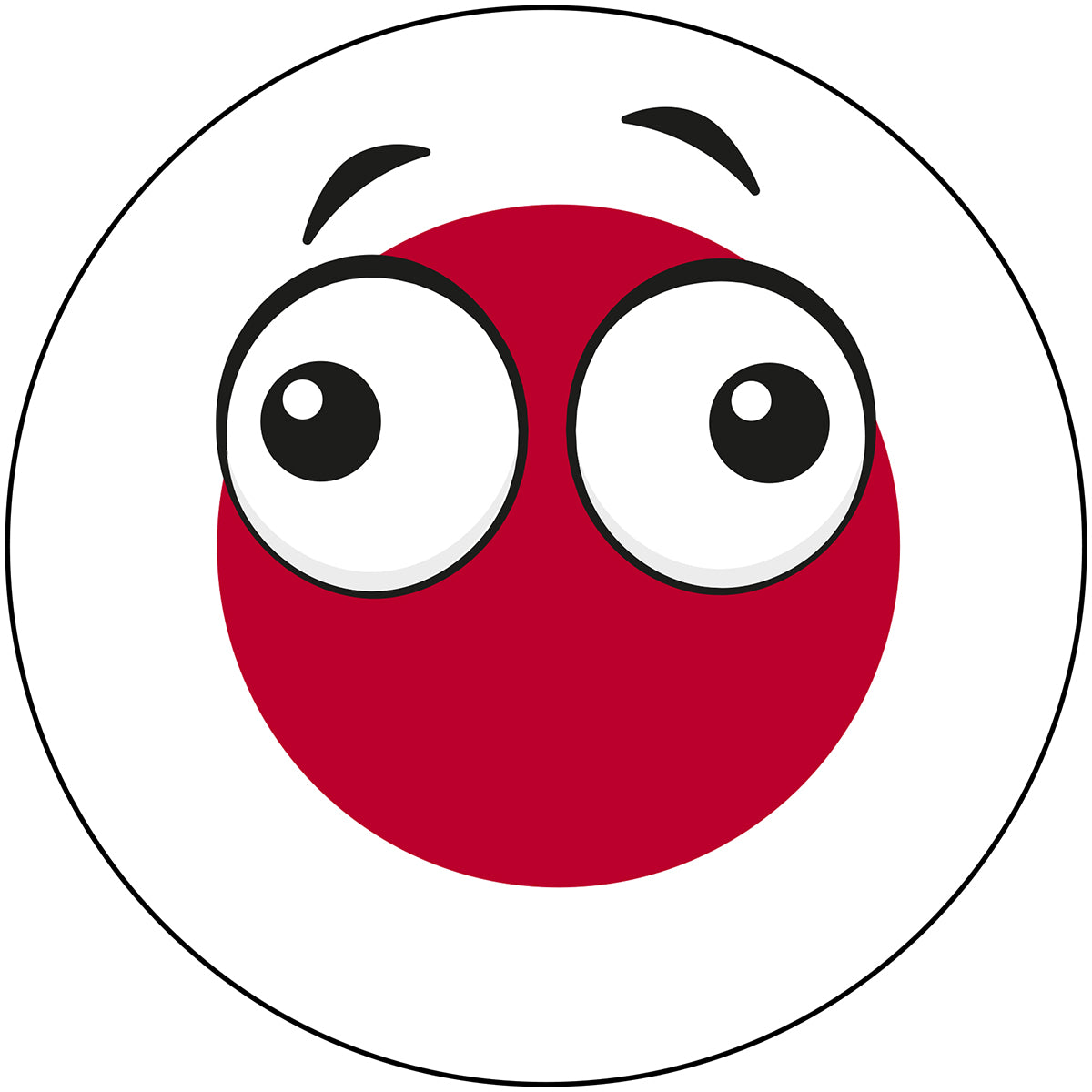 Japan Country Ball Derp Googly Eyes Vinyl Decal