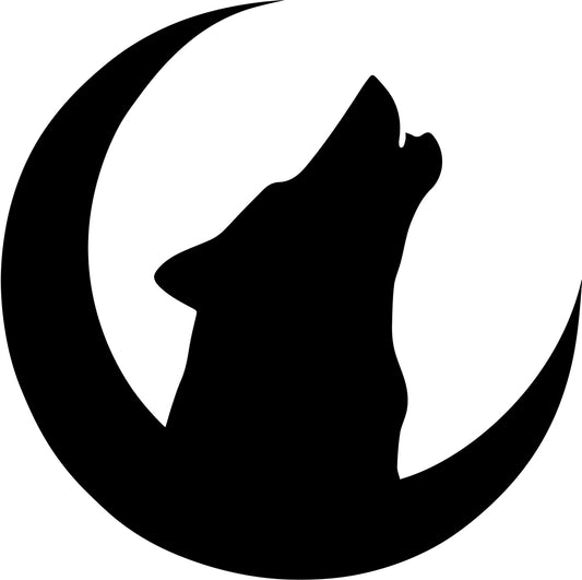 Wolf and Moon Vinyl Decal