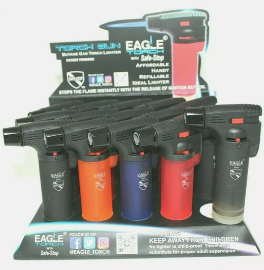 Eagle Butane Gas Torch Gun Windproof Refillable Adjustable Lockable PT101U - DECALS OF AMERICA