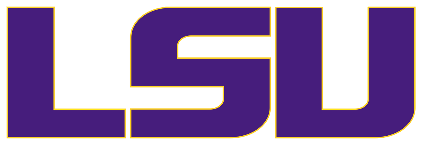 LSU Tigers NCAA Football Vinyl Decal for Car Truck Window Laptop