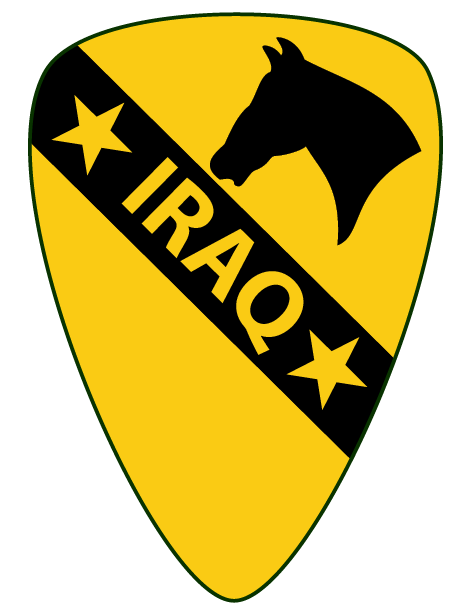 Insignia de la Primera División de Caballería del Ejército de EE. UU., pegatina para veterano de Irak