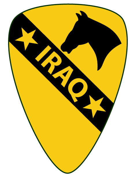 US Army First Cavalry Division Insignia Decal Sticker Iraq Veteran