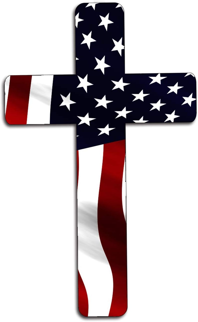 Red White Blue Cross American Flag Decal - DECALS OF AMERICA