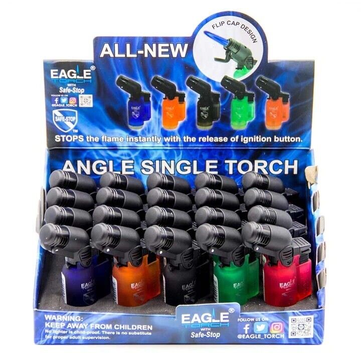 Lote de 10 encendedores Eagle Torch ANGLE SINGLE, encendedor de butano recargable