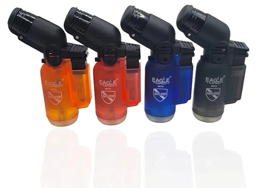 Eagle Torch Mini-Angle Torch Lighter Windproof Refillable Lighter 4-Count - DECALS OF AMERICA