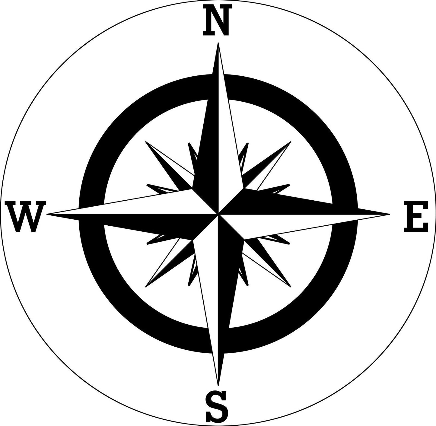 Compass Vinyl Decal Sticker | Nautical Navigation Car Truck Window Laptop - DECALS OF AMERICA