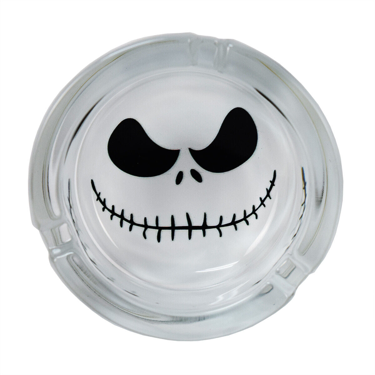 Glass HALLOWEEN JACK ASHTRAY  - 3.3" Wide Novelty Gift - DECALS OF AMERICA