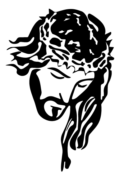 Jesus Christ Praying Crown of Thorns Vinyl Decal Sticker - DECALS OF AMERICA