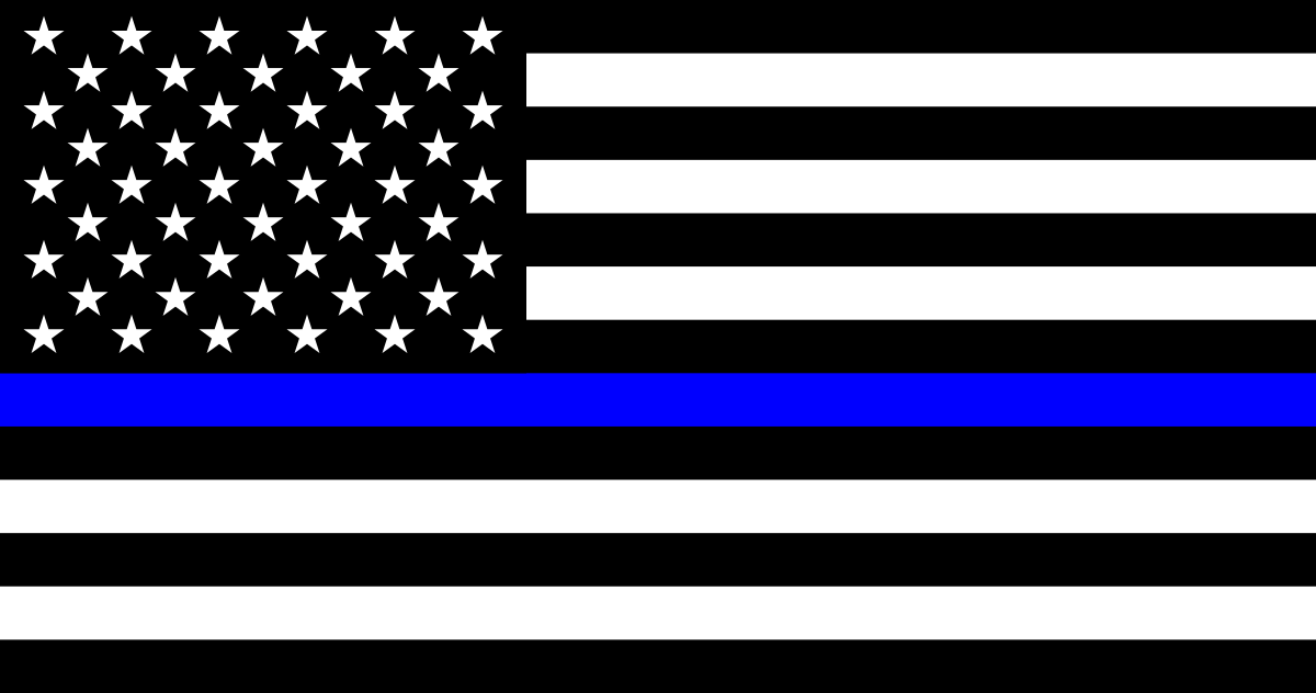 AMERICAN COUNTRY FLAG THIN BLUE LINE, STICKER, DECAL, 5YR VINYL, STATE FLAG - DECALS OF AMERICA