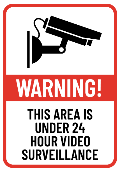 Advertencia 24 horas Video vigilancia vinilo pegatina ventana calcomanía CCTV señal de seguridad