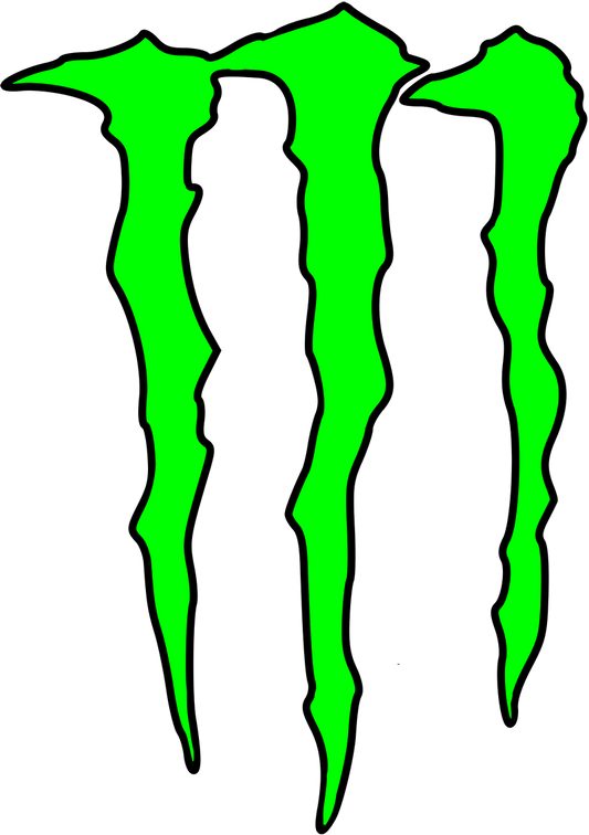 Calcomanía de vinilo para ventana de coche Monster Energy, pegatina con logotipo gráfico para portátil