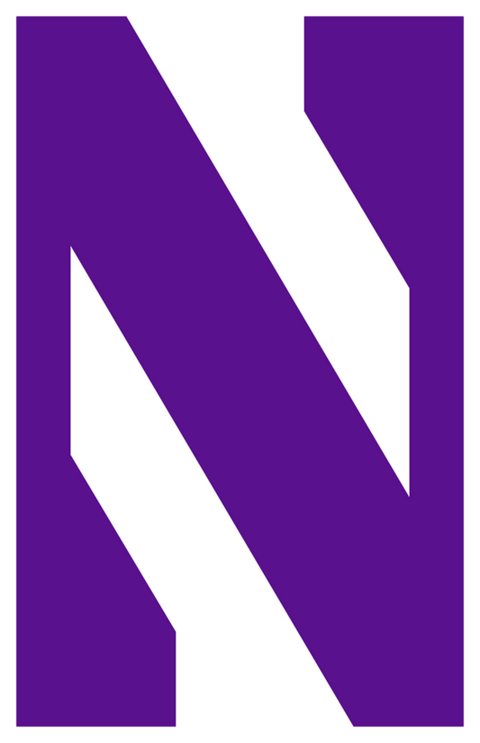 Northwestern Wildcats NCAA Football Vinyl Decal for Car Truck Window Laptop