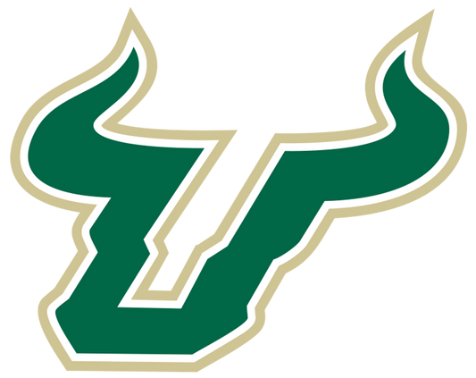 Calcomanía de vinilo de fútbol de la NCAA de South Florida Bulls para ventana de coche, camión, portátil