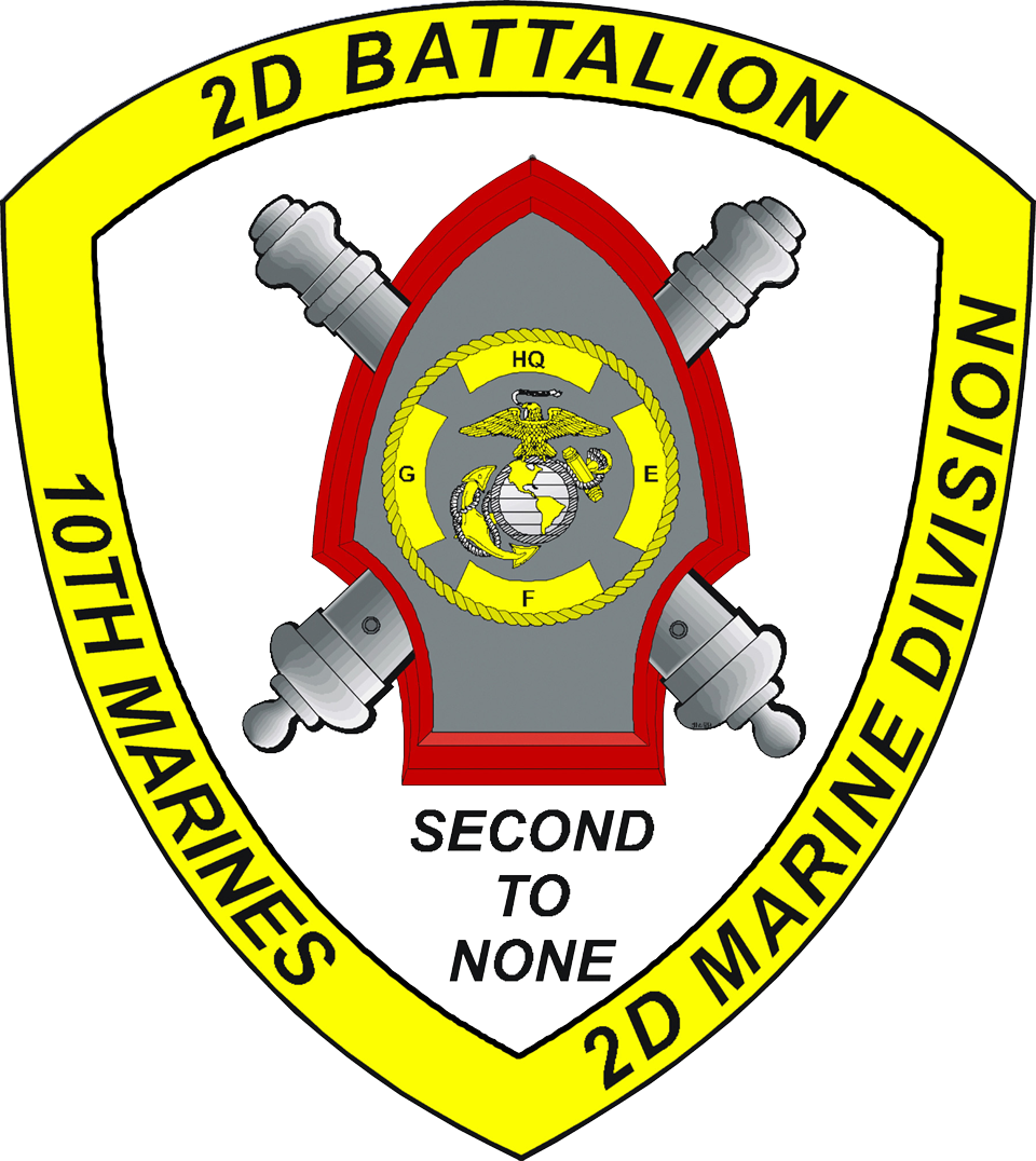 USMC 2nd Battalion 10th Marines Patch U.S. Military vinyl decal for car, truck, window or laptop - DECALS OF AMERICA