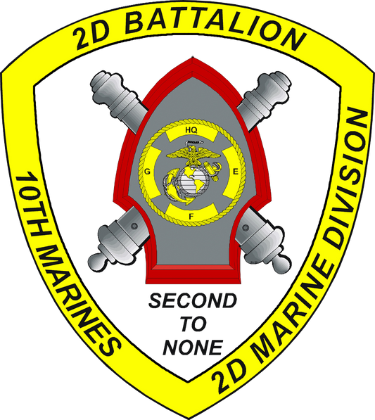 USMC 2nd Battalion 10th Marines Patch U.S. Military vinyl decal for car, truck, window or laptop - DECALS OF AMERICA