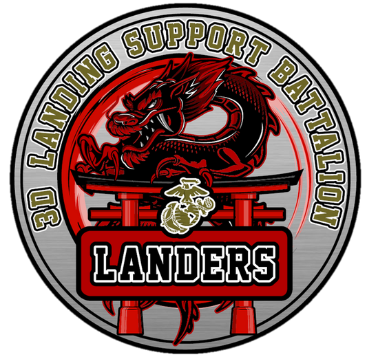 USMC 3d Landing Support Battalion Marines Patch U.S. Military vinyl decal for car, truck, window or laptop - DECALS OF AMERICA