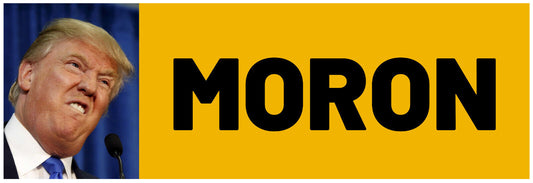 MORON - ANTI Trump POLITICAL BUMPER STICKER