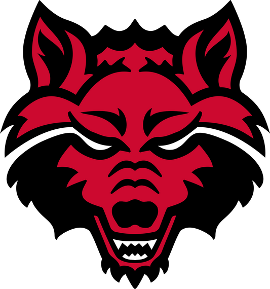 Arkansas State Red Wolves NCAA Football Vinyl Decal for laptop, window or vehicle