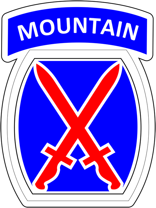 Army 10th Mountain Division Vinyl Decal - DECALS OF AMERICA
