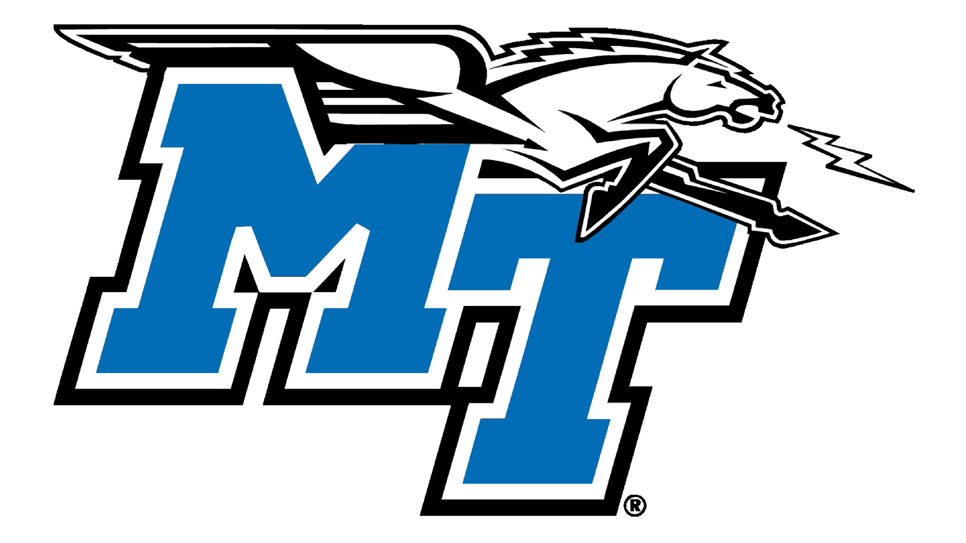 Middle Tennessee Blue Raiders NCAA Football Vinyl Decal for Car Truck Window Laptop