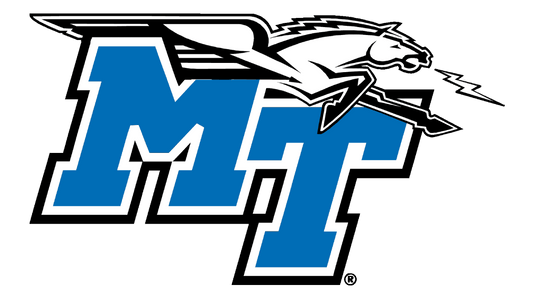 Middle Tennessee Blue Raiders NCAA Football Vinyl Decal for Car Truck Window Laptop