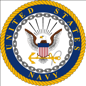 Navy Decal Round Vinyl Sticker